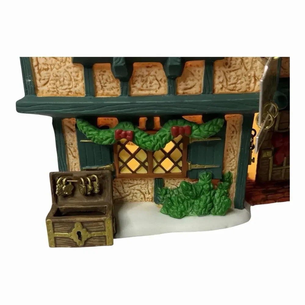 Vintage 1999 Dept 56 Dickens Village The Spider Box Locks #58448 Locksmith EUC